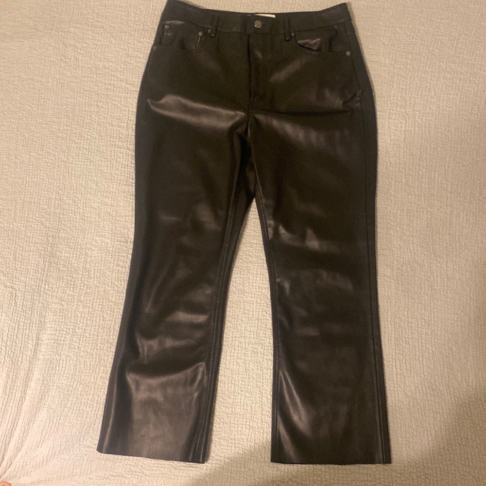 Zara, faux leather pants, size 10